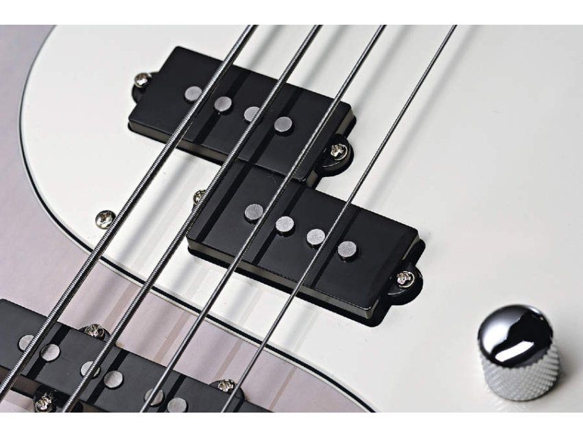 The split-coil pickup dominates the sound