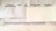 Wedding guest invoice