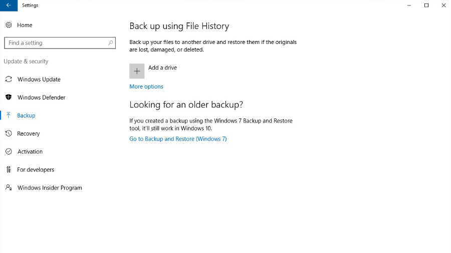 44. Effettuare il backup