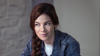 Michelle Monaghan as Leni McCleary, at a police interrogation, in of Echoes