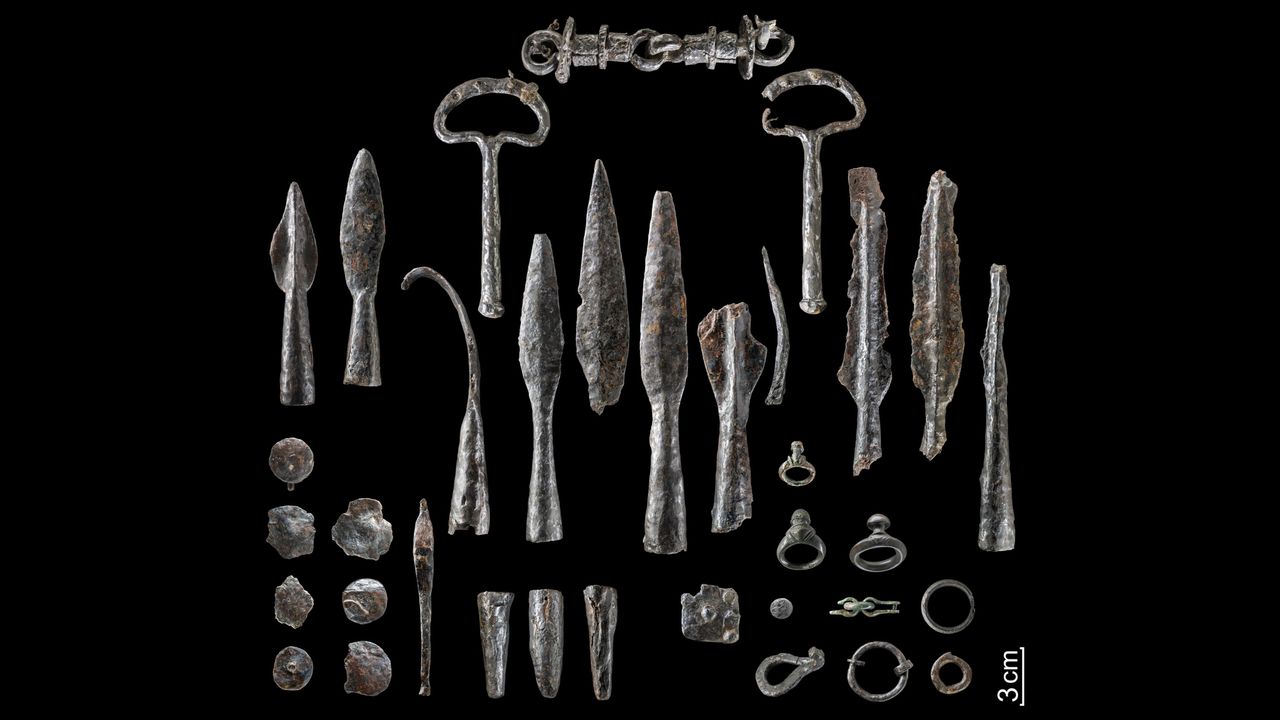 A metal detectorist found these artifacts and more as he searched the site at Wilzenberg from 2018 to 2020.