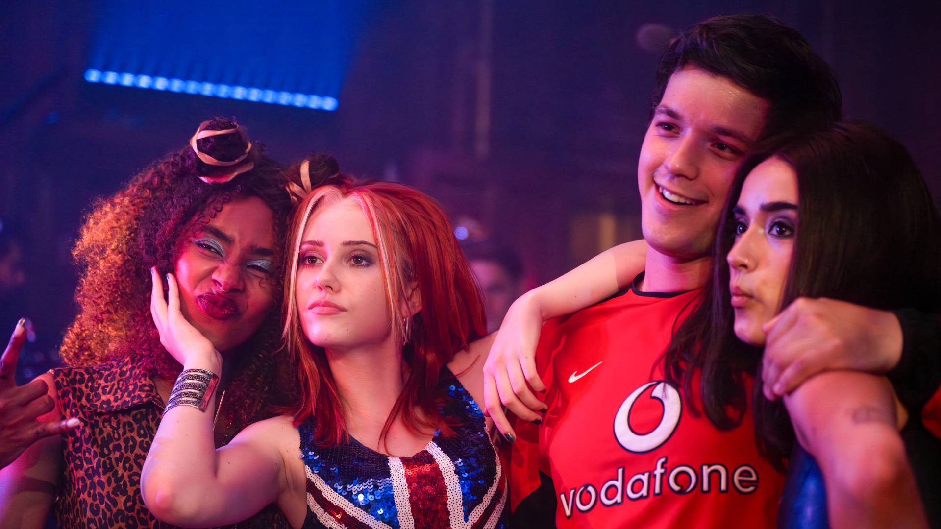 The cast of Your Fault: London dressed as the Spice Girls