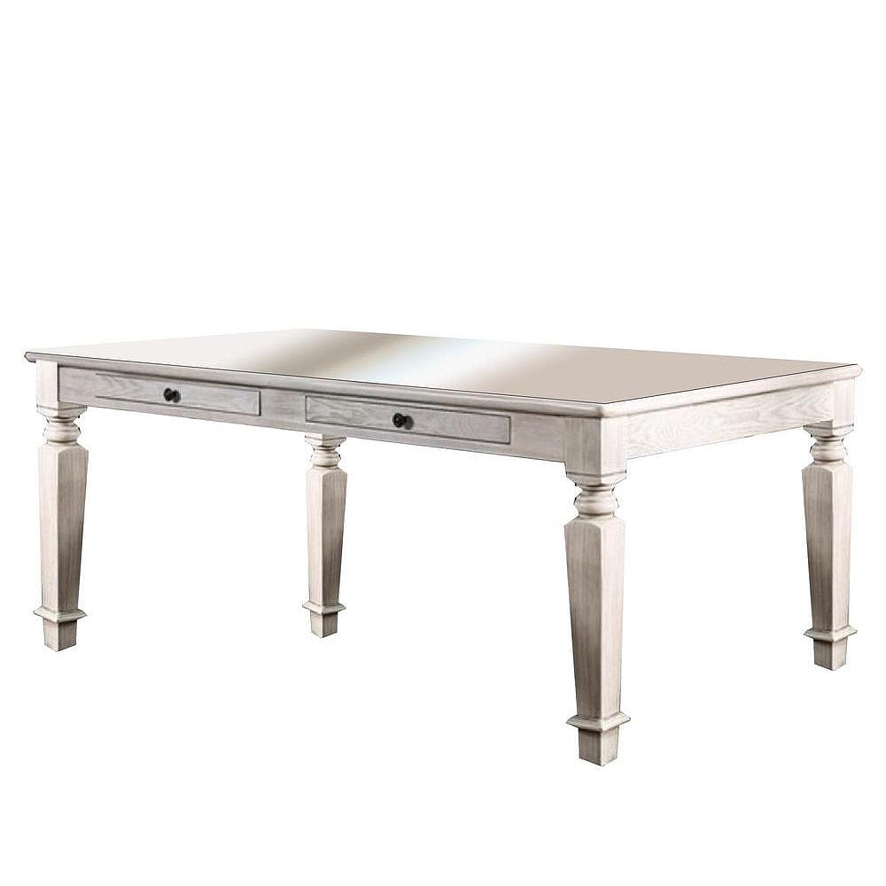 Rosalind Wheeler Okakura Antique White Dining Table | Wayfair