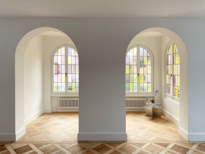 Colourful windows at Villa Nilon