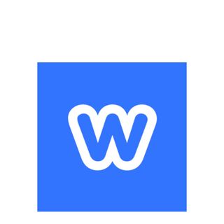 The Weebly logo in light blue and white