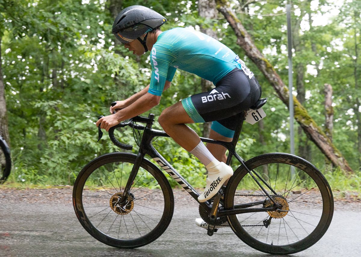 Issac Bryant (Above and Beyond Cancer) had a strong performance in the TT and cut his deficit in the Best Young rider competition down to 11 seconds behind Josh Burnett.