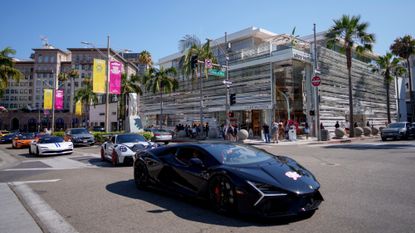 A view of Los Angeles’ Rodeo Drive, one of the world’s most exclusive shopping districts.