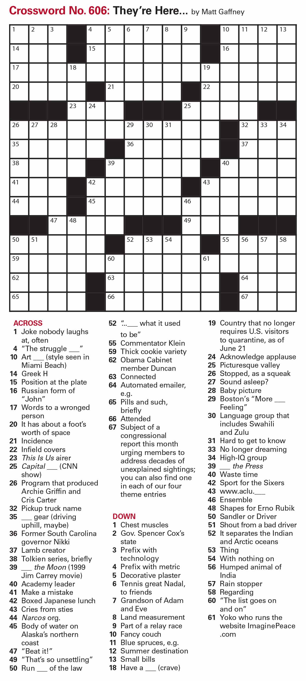 Puzzles: Printable Crossword - Issue: July 28, 2023