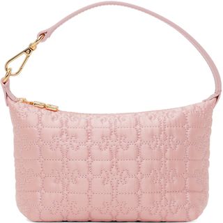 Small pink butterfly-shaped satin bag