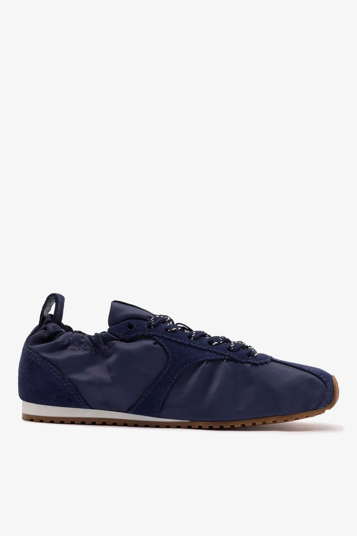Stella Lite Sneaker in Navy Nylon and Suede