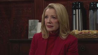 Melody Thomas Scott as Nikki upset and crying in The Young and the Restless