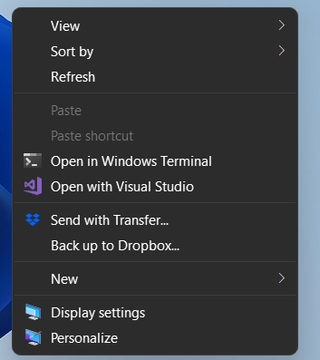 Windows 11 Context Menu with More Options