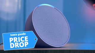 Amazon Echo Pop smart speaker on a tabletop