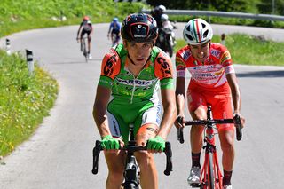 Guilio Ciccone (Bardiani-CSF) and Ivan Ramiro Sosa (Androni Giocattoli-Sidermec) during stage 3 at the Adriatica Ionica Race