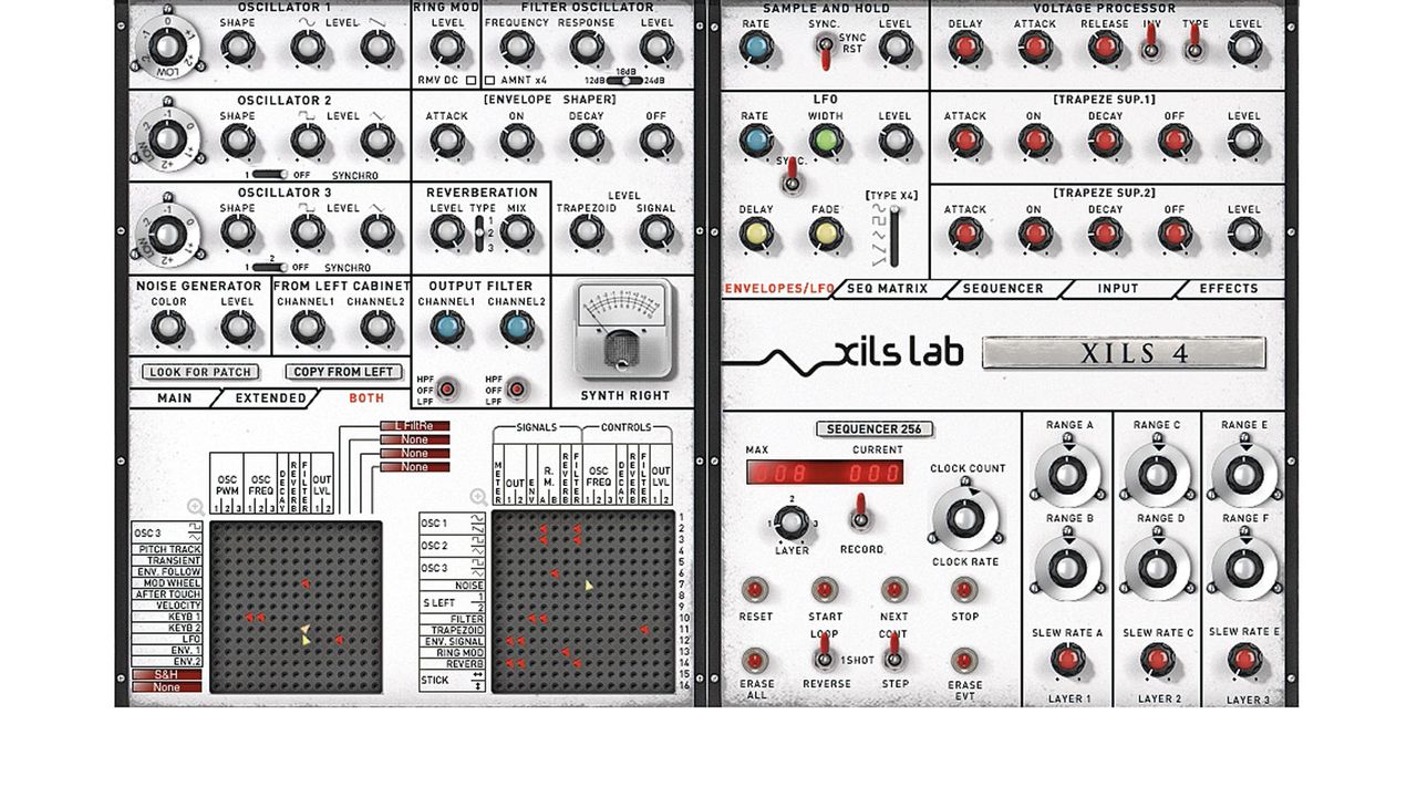 The right hand synth can be hidden to reveal a wealth of modulation tools and global controls
