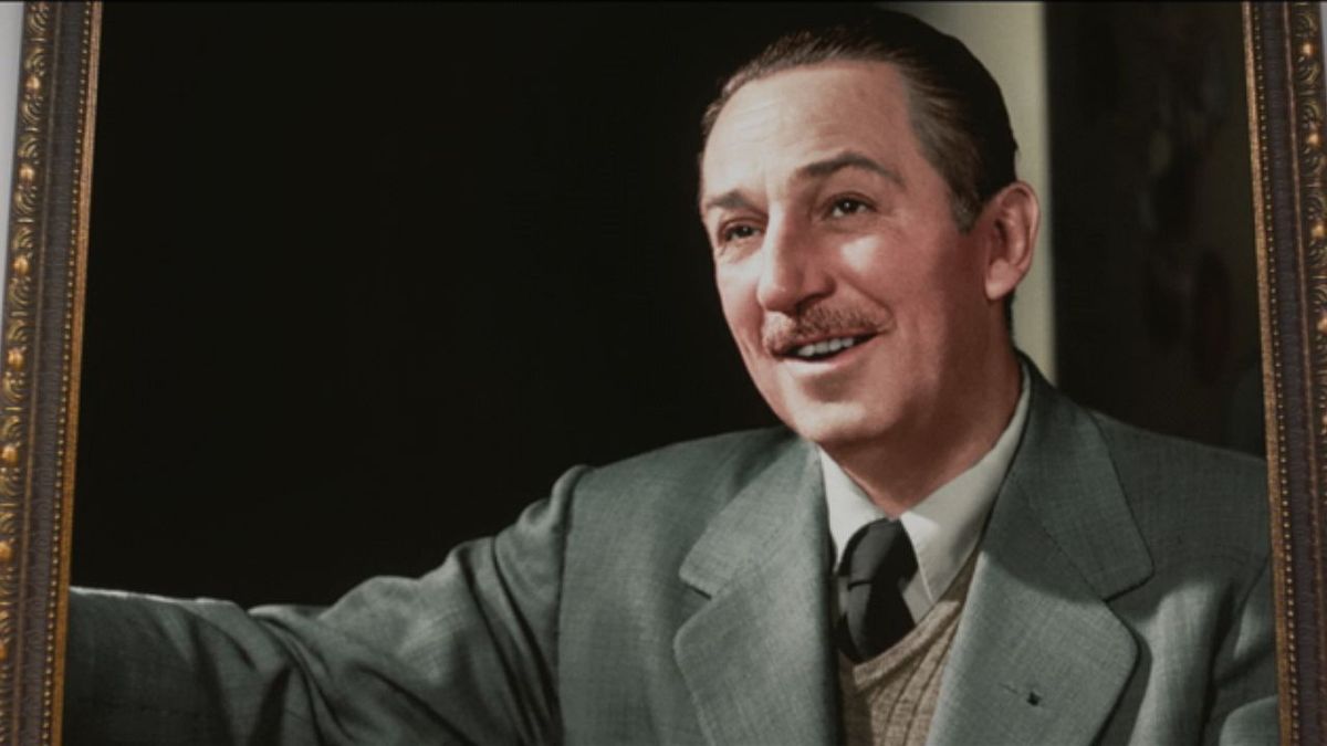 Walt Disney portrait in Once Upon a Studio