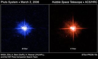 Hubble Finds Pluto's Moons Less Than Colorful