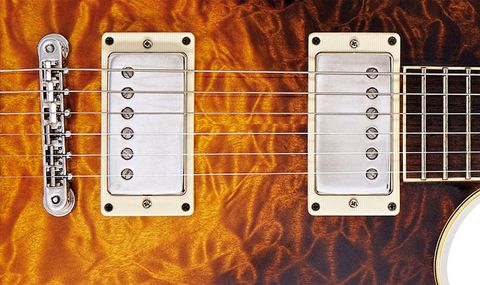 The Throbak MXV humbuckers are wound on the actual pickup machines from Gibson's golden era