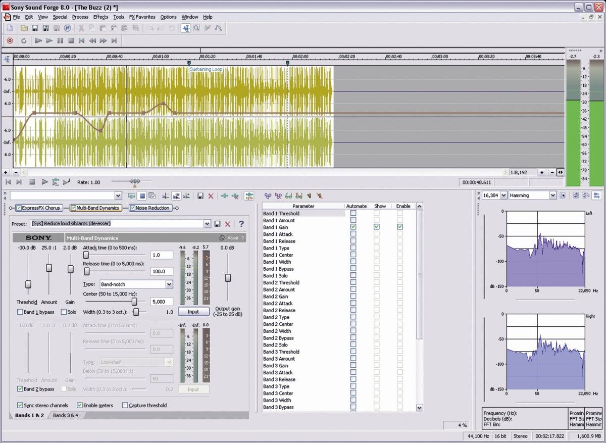 The easy to use interface is one of SoundForge's best features
