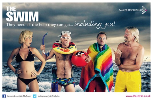 With Cancer Research UK The Swim, we flipped the celebrity-challenge funding model on its head and let people compete in sponsored swims to win a place on the celebrity team and swim the Irish Sea! We even created enough buzz to get the challenge turned into a one-hour show on TV.