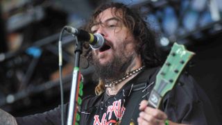 Soulfly’s Max Cavalera performing onstage in 2010