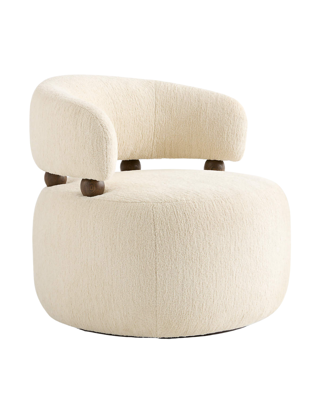 a white swivel chair