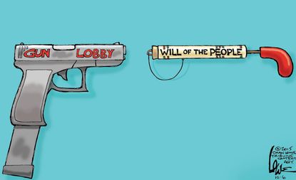 Editorial cartoon U.S. Gun Control Lobby