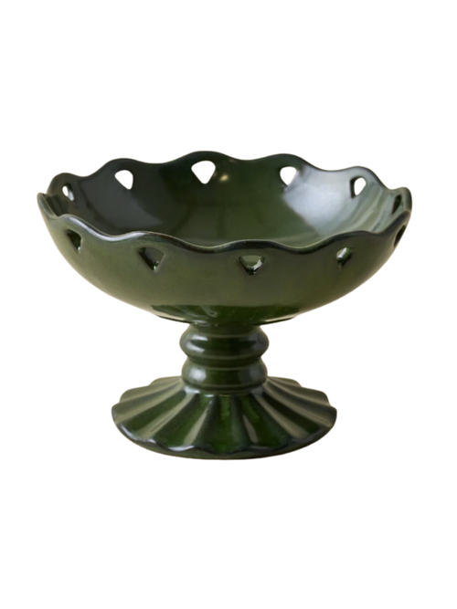 Libby Glazed Ceramic Footed Bowl