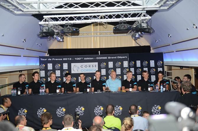 Team Sky at the pre-Tour de France presscon