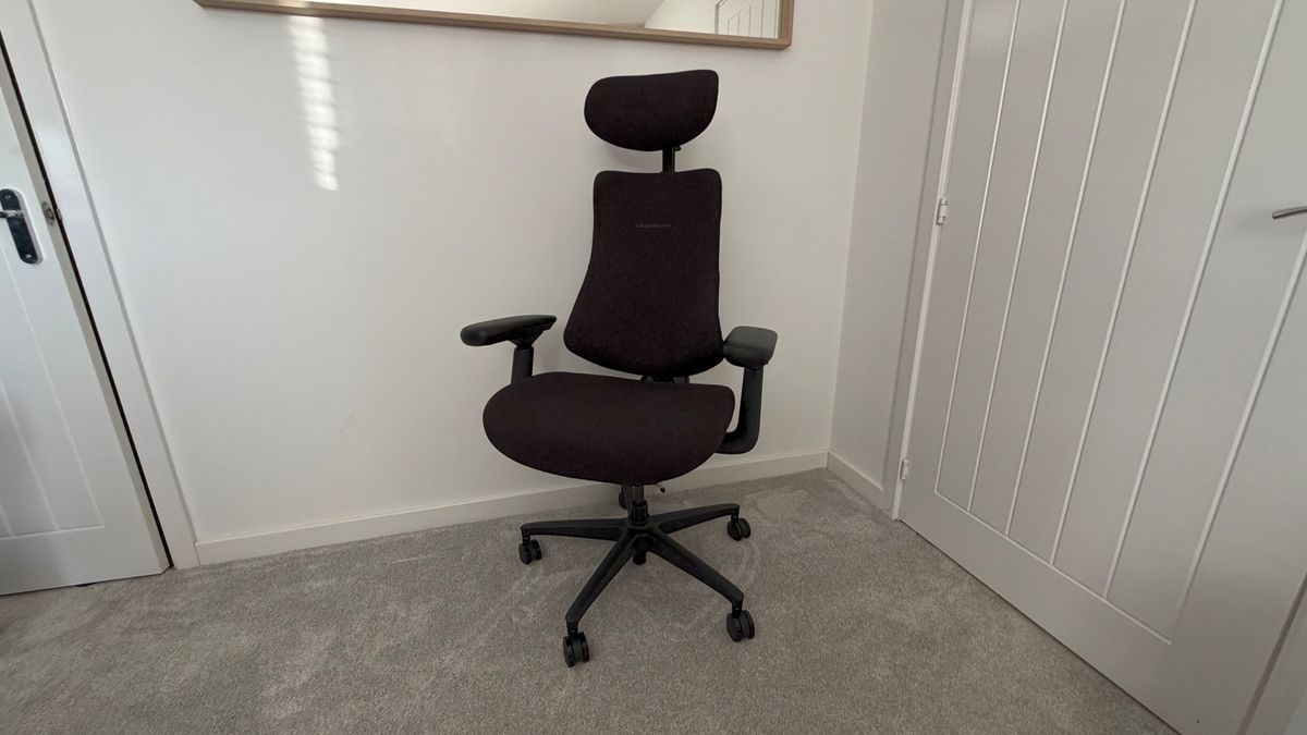 The LiberNovo Omni SE in black in a home office setting