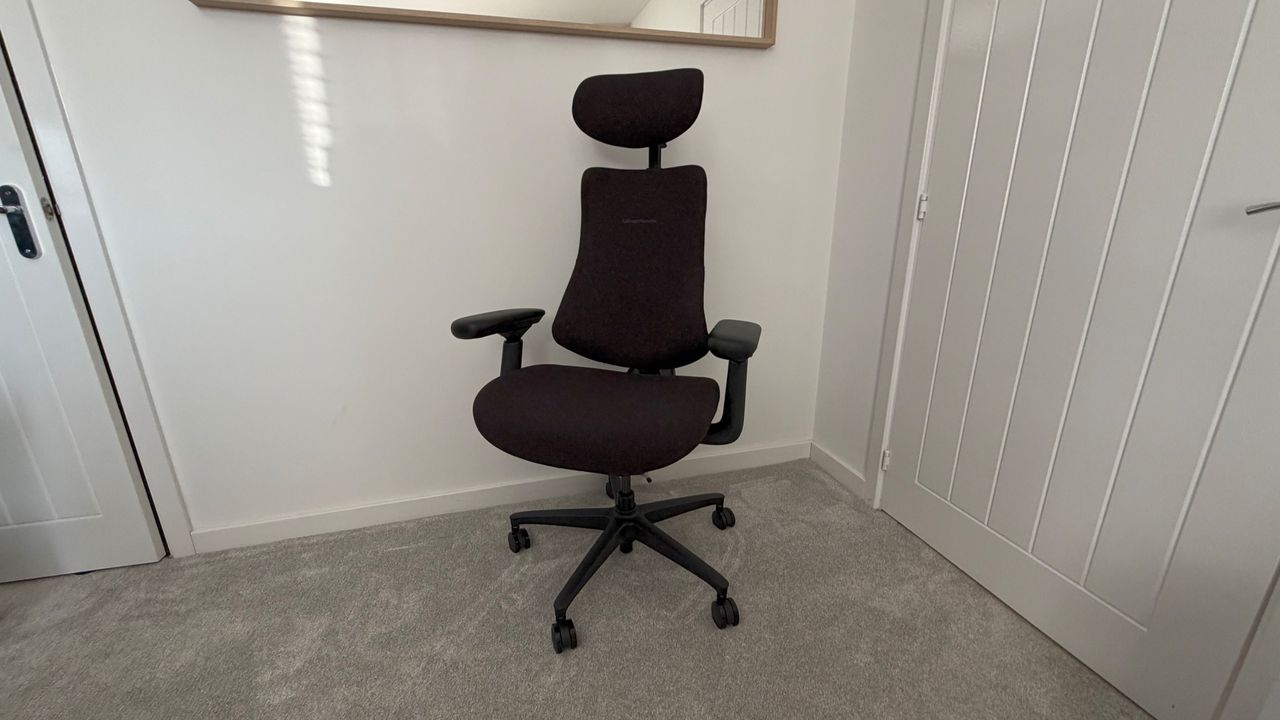 The LiberNovo Omni SE in black in a home office setting