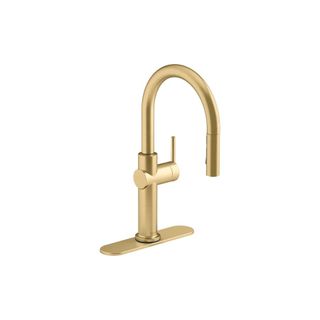Brass kitchen faucet