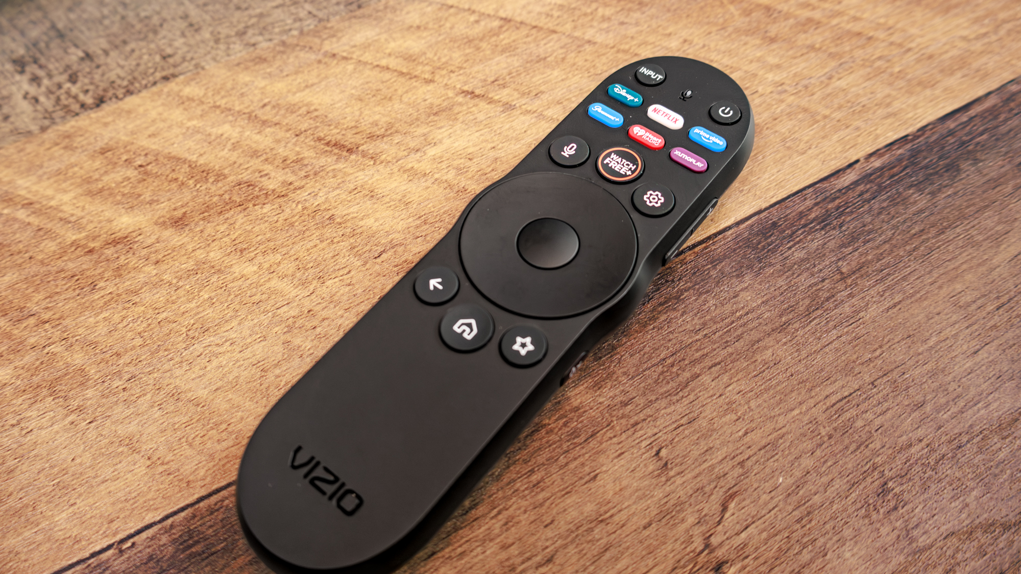 The remote for the Vizio Mini LED Quantum 4K Smart TV