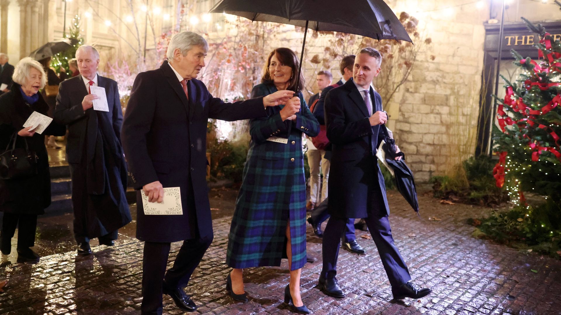 Michael Middleton and Carole Middleton depart from the 'Together At Christmas' Carol Service at Westminster Abbey on December 05, 2025