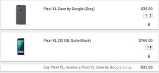 Google Store offering free $35 case with Pixel XL purchase