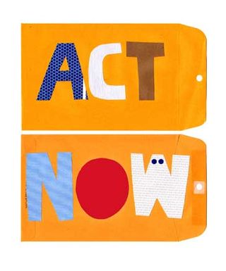 The illustration says 'Act Now' on an orange background.