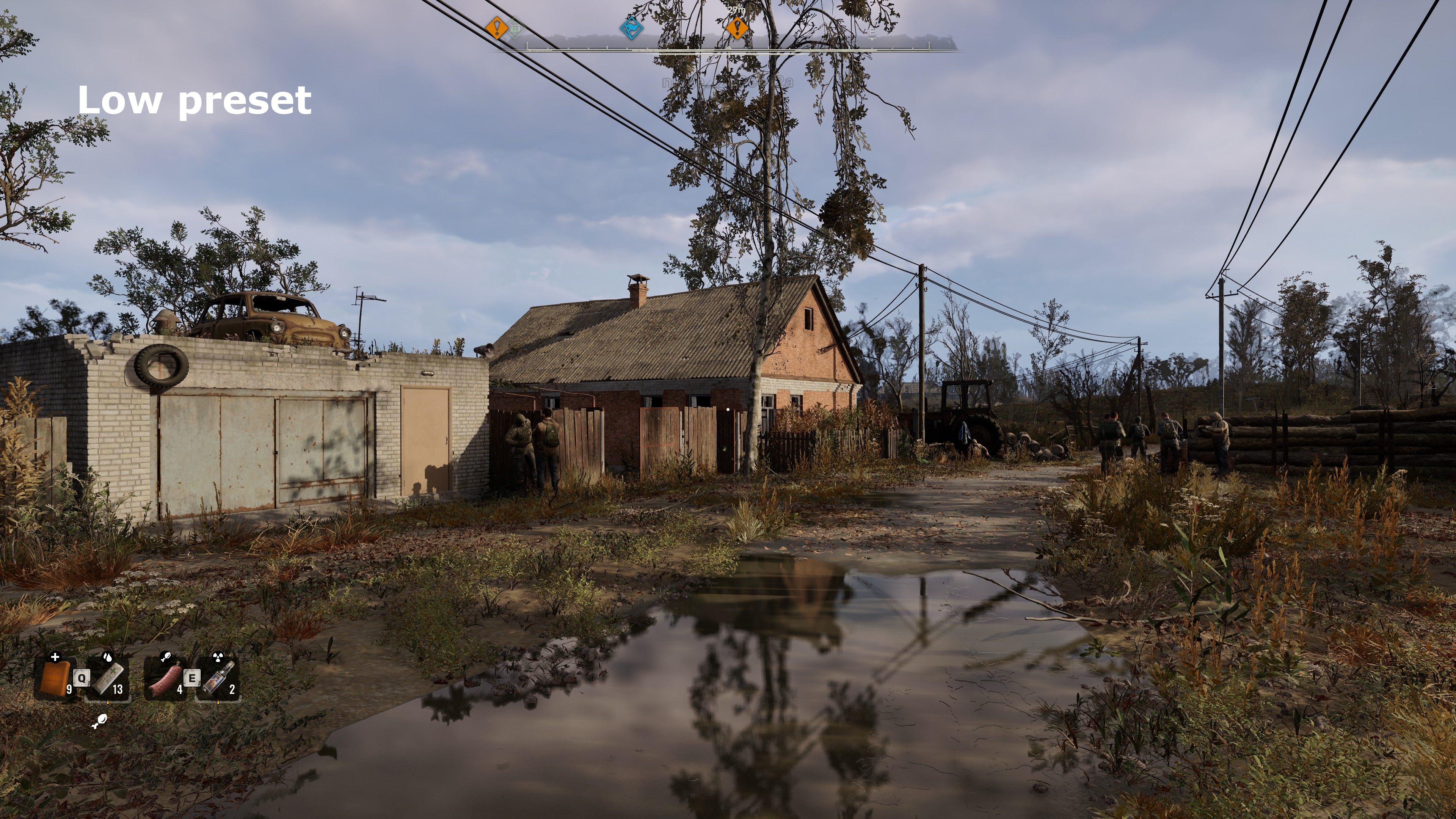 A screenshot from S.T.A.L.K.E.R. 2: Heart of Chornobyl using the Low quality preset