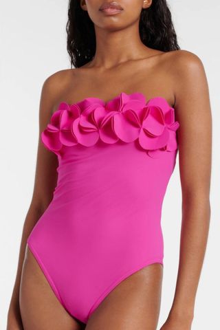 Karla Colletto Tess ruffled bandeau swimsuit