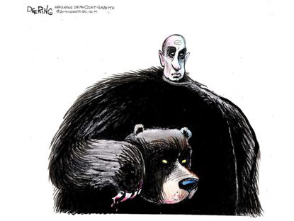 Editorial cartoon Putin Russia