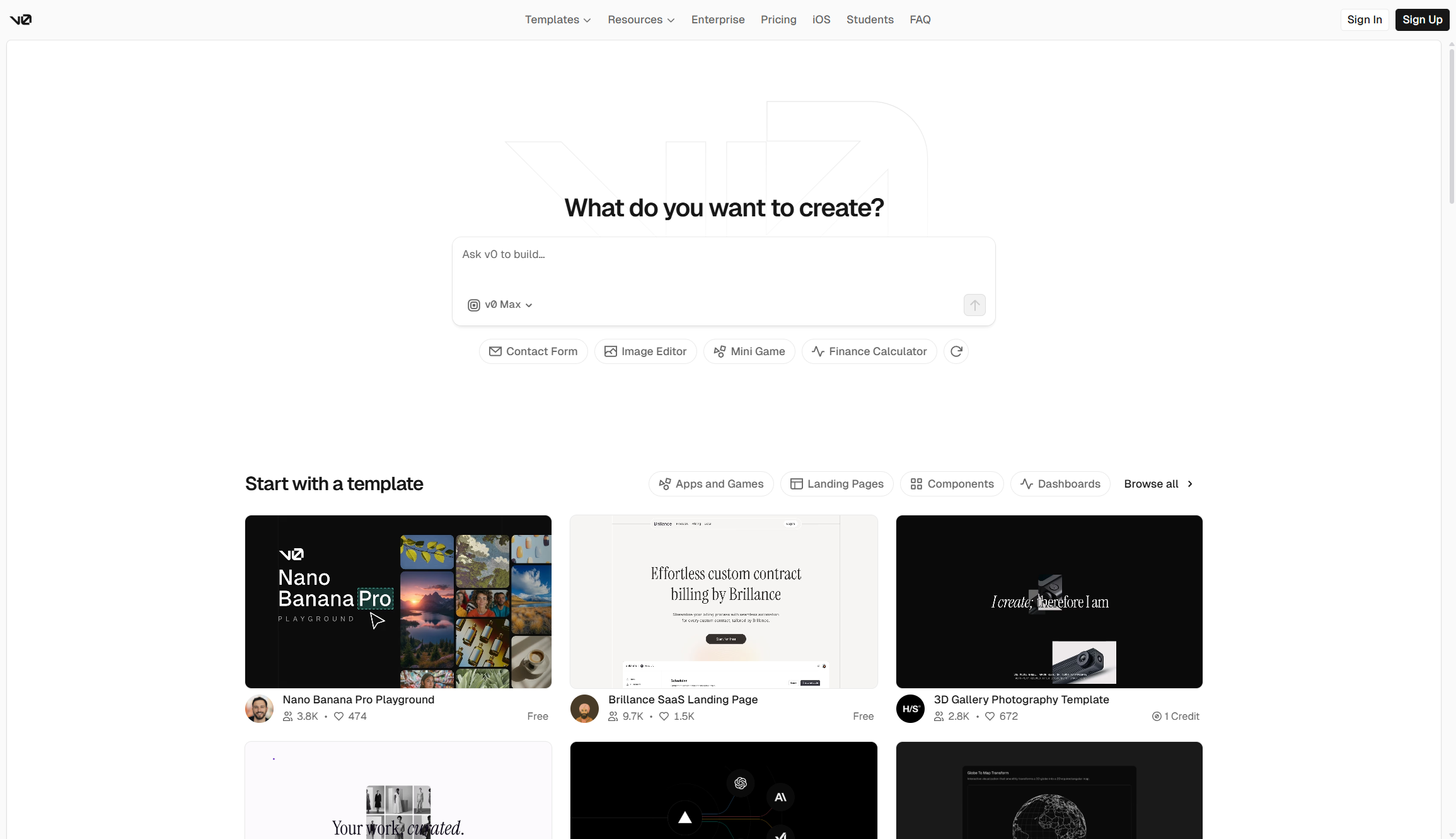 screenshot of vibe coding platform being used