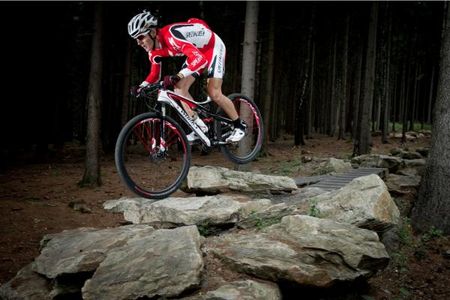 Jaroslav Kulhavy (Specialized) in Nove Mesto, Czech, the site of a World Cup in 2011.