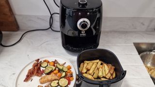 Magic Bullet air fryer with cooked chips