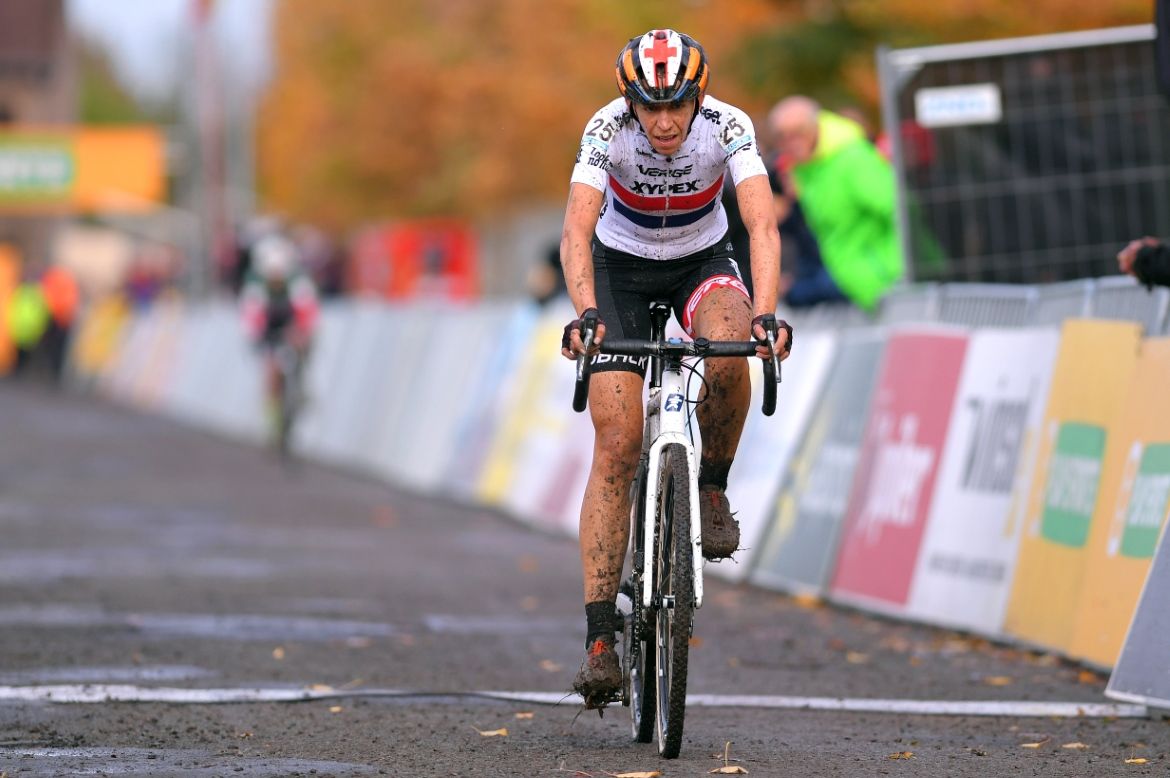 Helen Wyman comes to the line