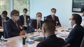 Japan minister visits IBM