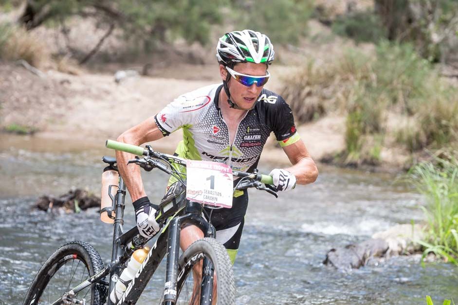 Sebastien Carabin kept close tabs on the race lead