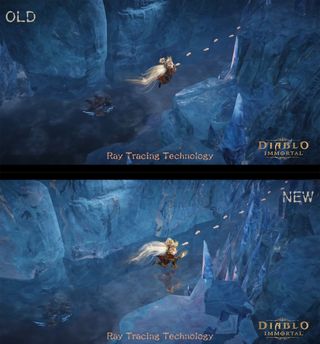 A comparison of ray-tracing capabilities in Diablo Immortal