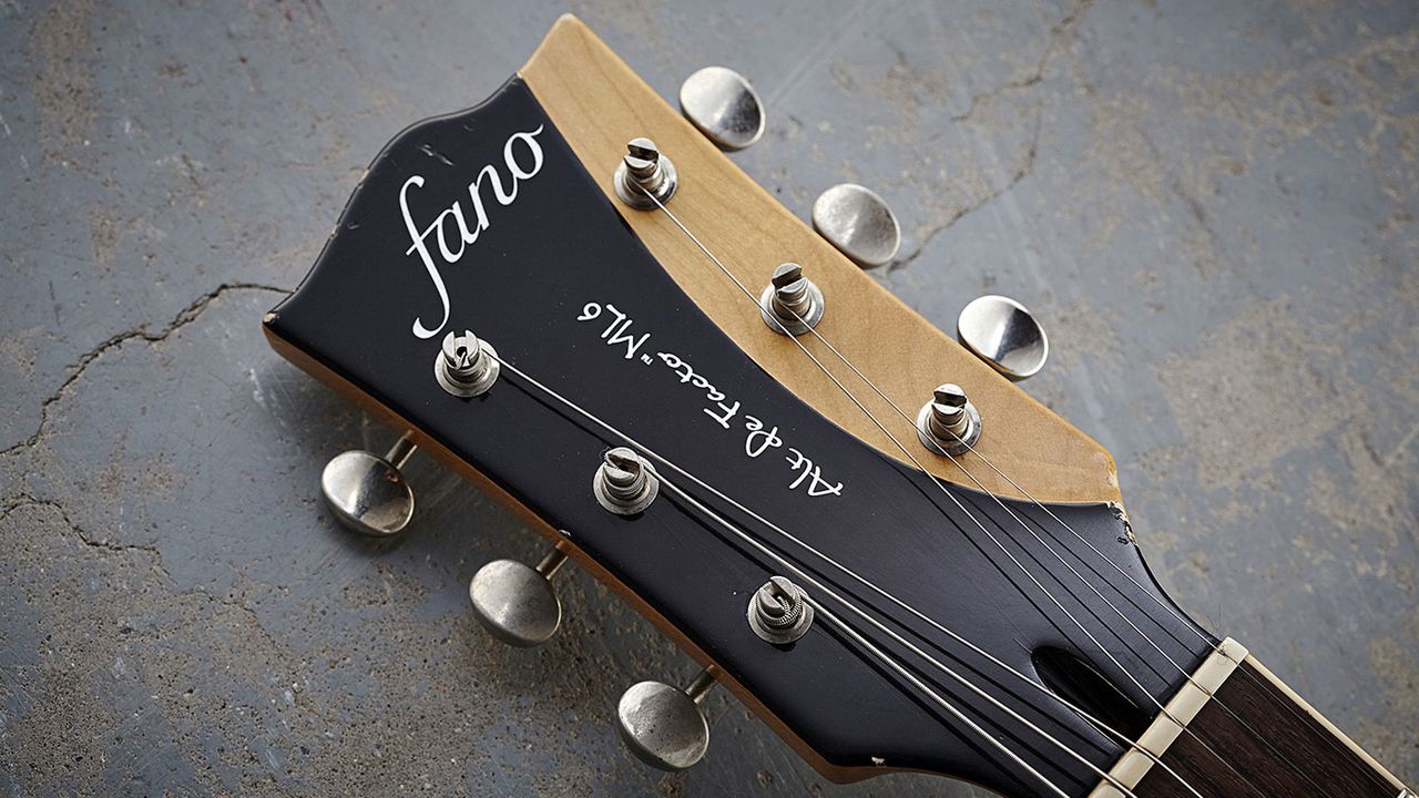 Fano's headstock design lets the maple peek out