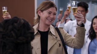 Ellen Pompeo as Meredith Grey on Grey's Anatomy.