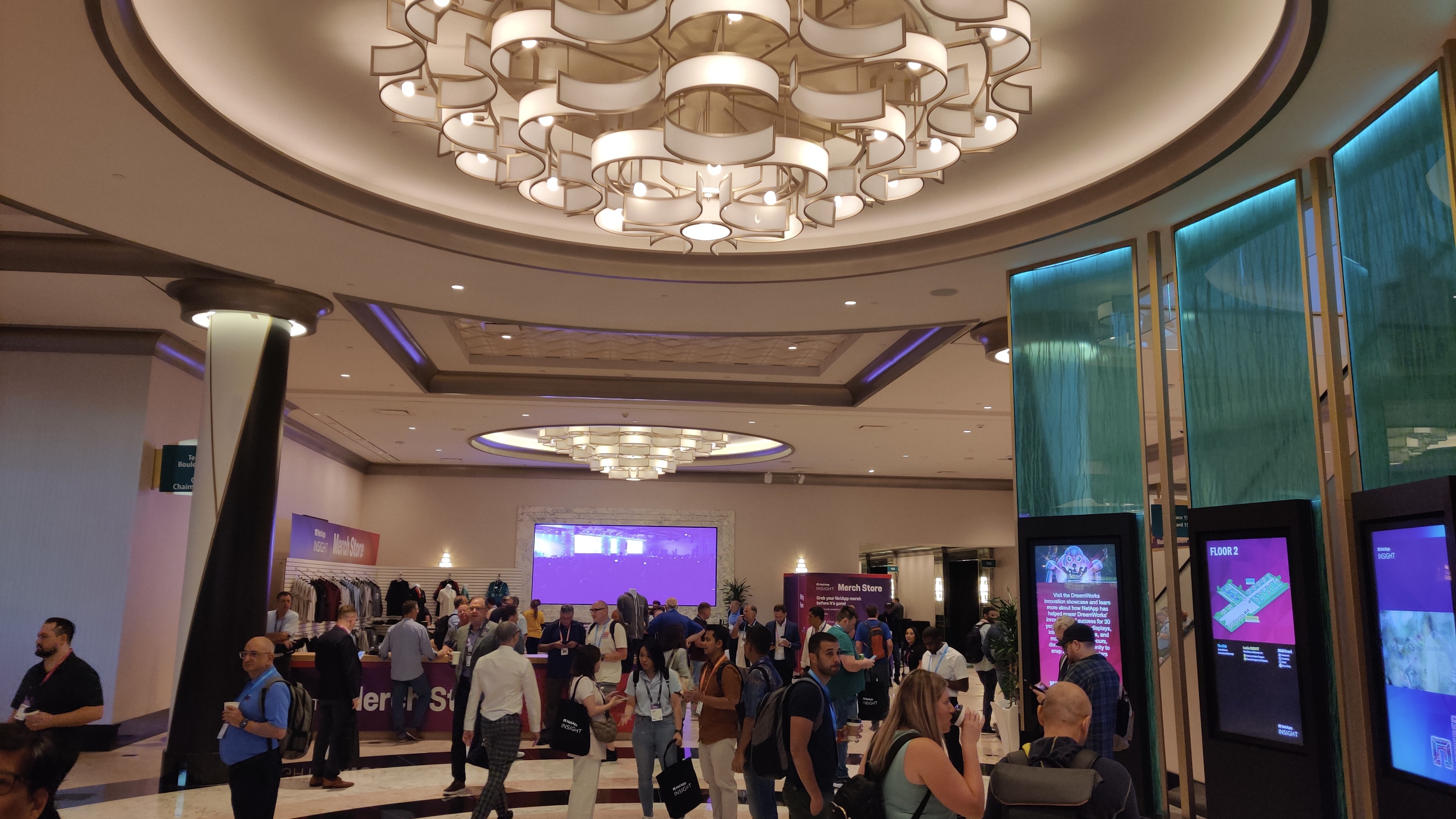 MGM Grand conference center filling with people for NetApp insight 2024