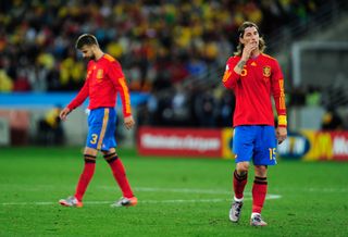 Sergio Ramos Gerard Pique Spain 2010 World Cup